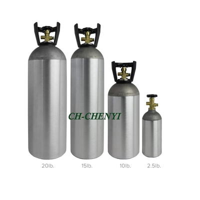 Bombola di CO2 in alluminio per acquario con valvola CGA320 per barilotto di bevande di birra